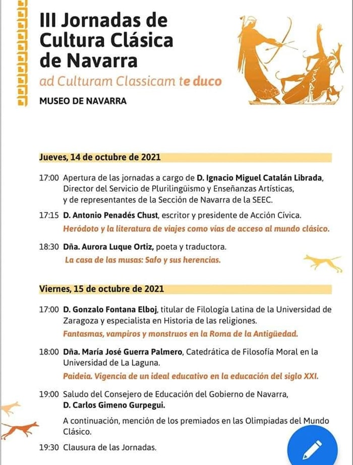 III Jornadas de Cultura Clásica de Navarra
